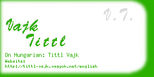 vajk tittl business card